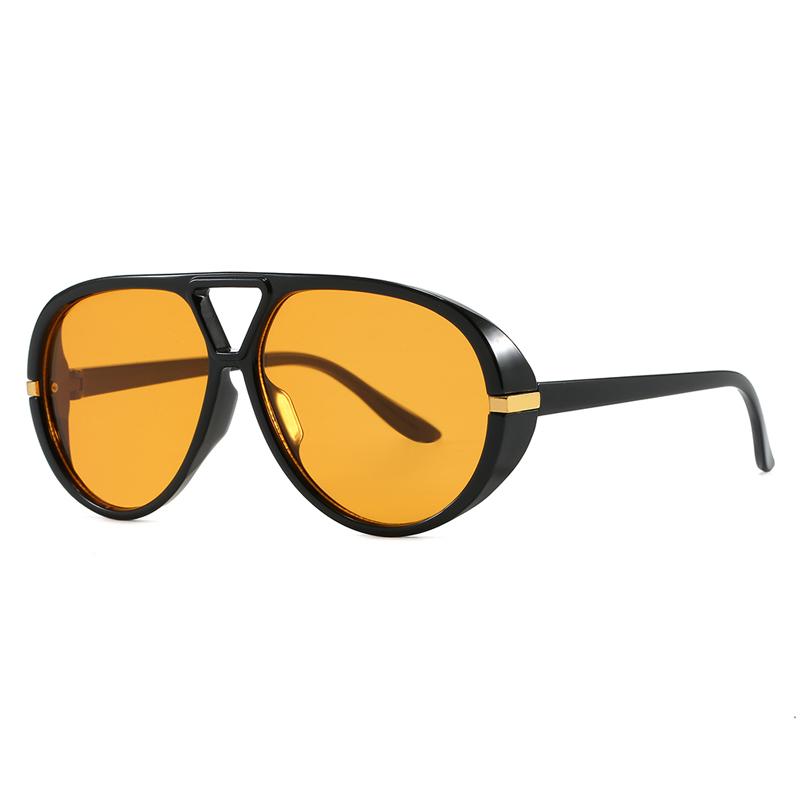 Car Sunglasses Fashion Oversized Pilot Oval Sun Glasses Women Punk Style Vintage Double Beam Shades For Lady Outdoor Eyewear