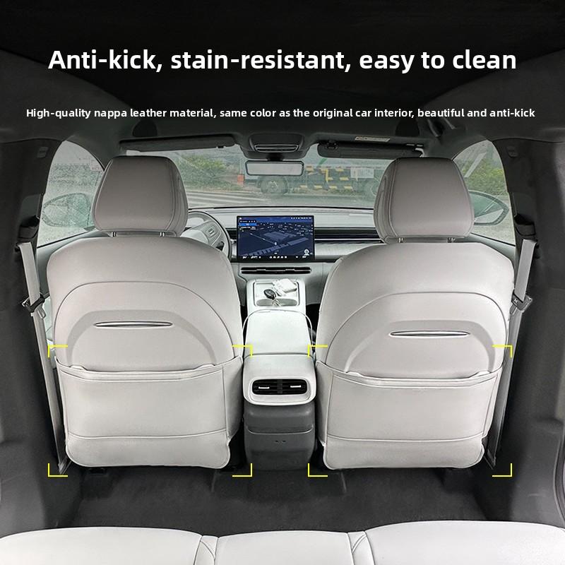 For XPENG G6 2026 Car Styling PU Leather Anti Kick Mat Pad Anti-kick Protector Anti Kick Panel for Armrest Box Car Accessories