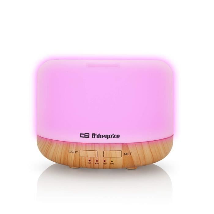 Humidificateur Ultrasonique - Orbegozo - 400 ML - Silencieux - 7 Couleurs - Électrique