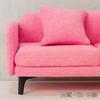 Puppenhaus Miniaturmöbel im Maßstab 1:6, Kompaktes modernes Sofa, Kirschrosa, mit 2 Kissen, Puppensofa, Miniatur-Interieur