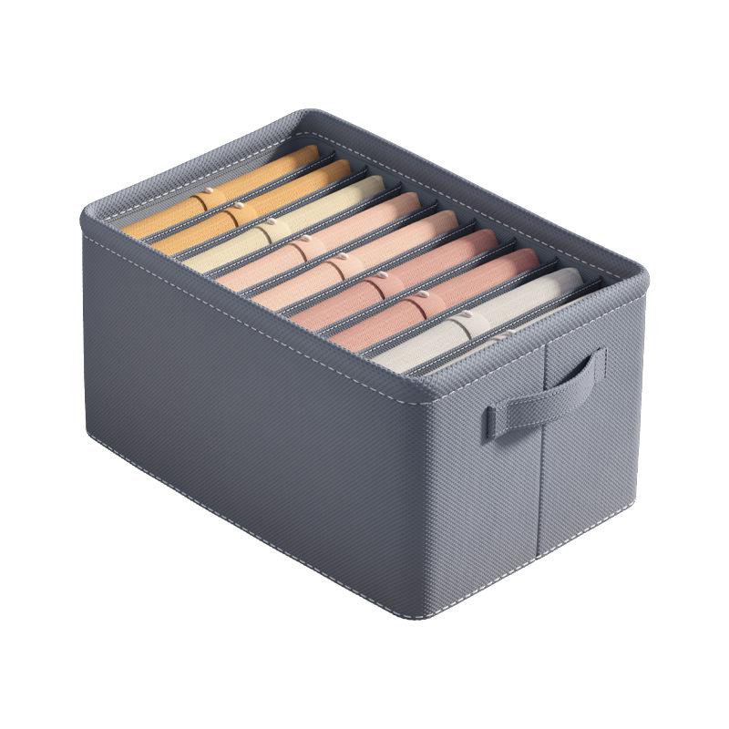 Foldable Clothes Storage Boxes, Fabric Storage Bins with Compartments, Closet Organizers for Clothes, Drawers, Wardrobe