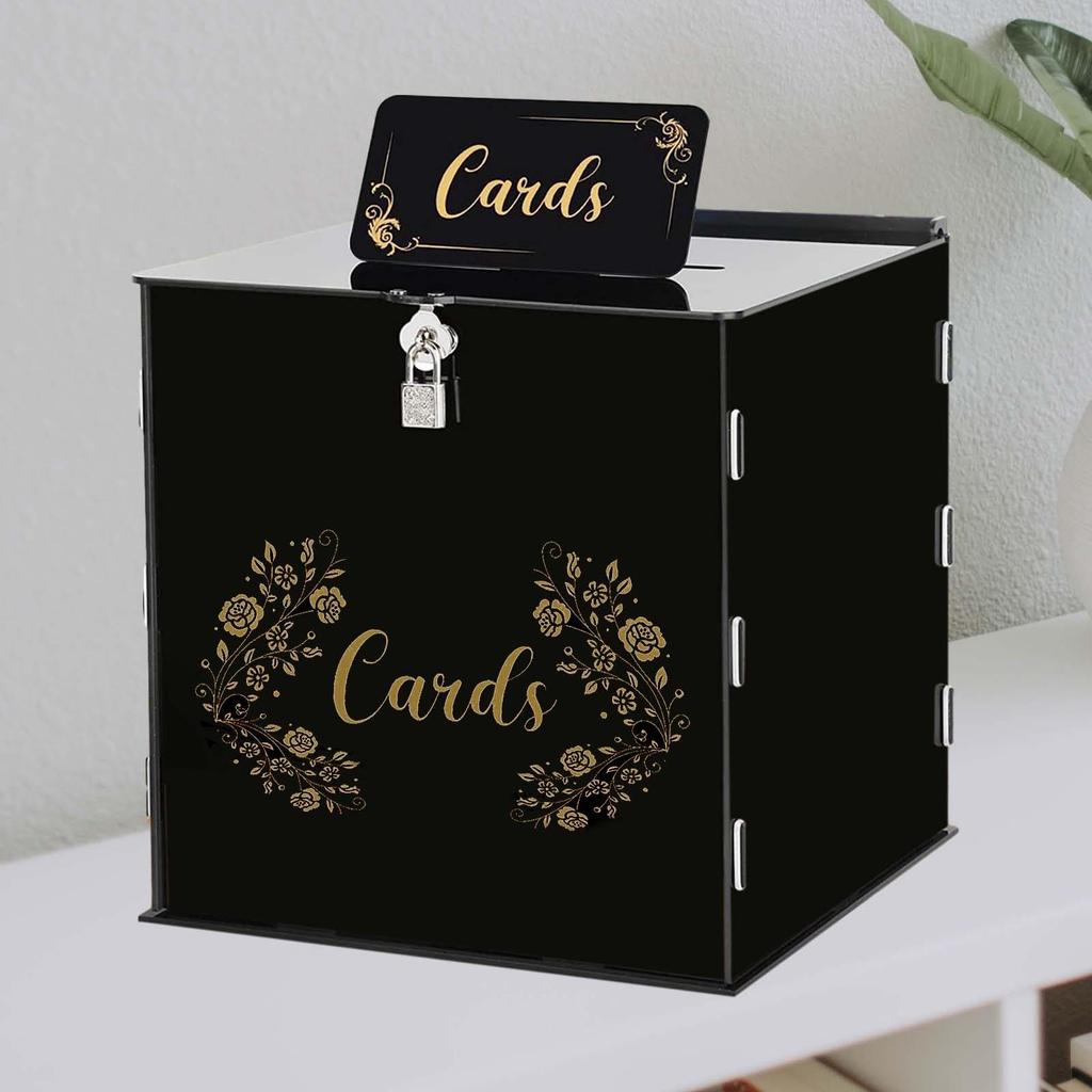 Acrylic Wedding Cards Box Money Gift Holder Box for Celebrations