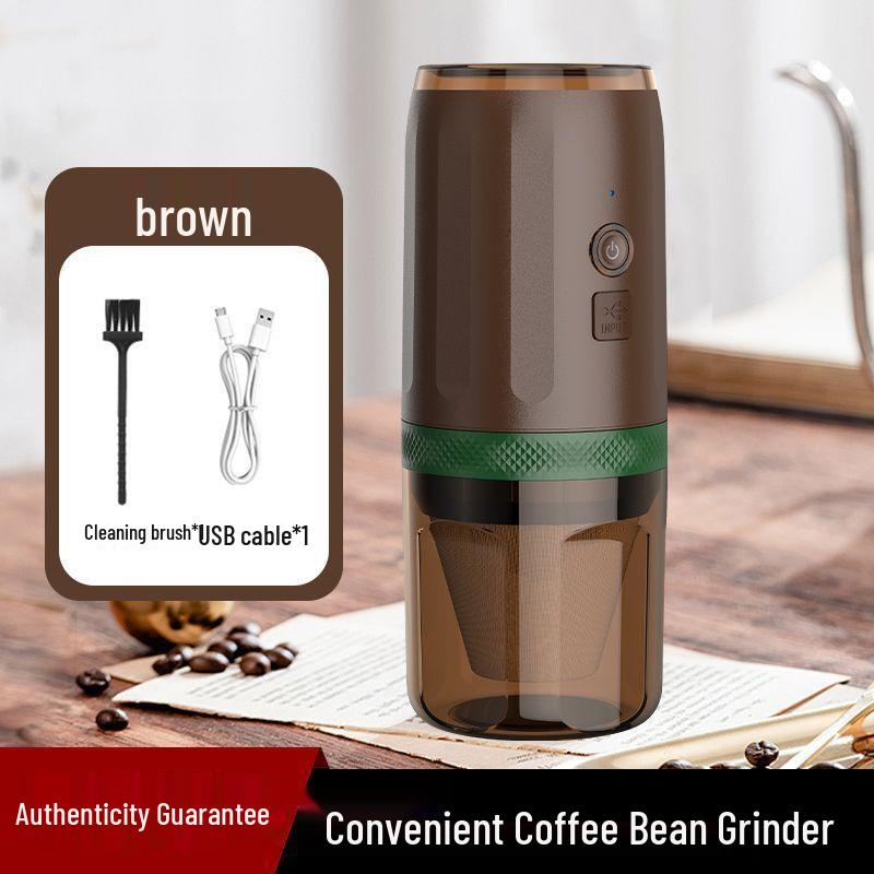 Portable Electric Coffee Grinder Cup: One-Button Smart Handheld Bean Grinder and Brewer