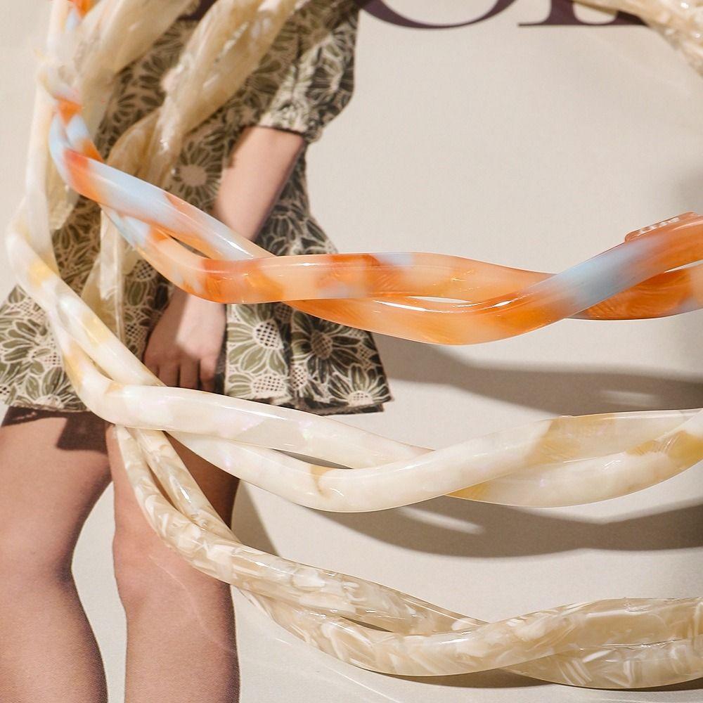 Acetic Acid Hair Hoop Korean Style Headwear Twist Hair Band Female Hair Accessories Cross Headband