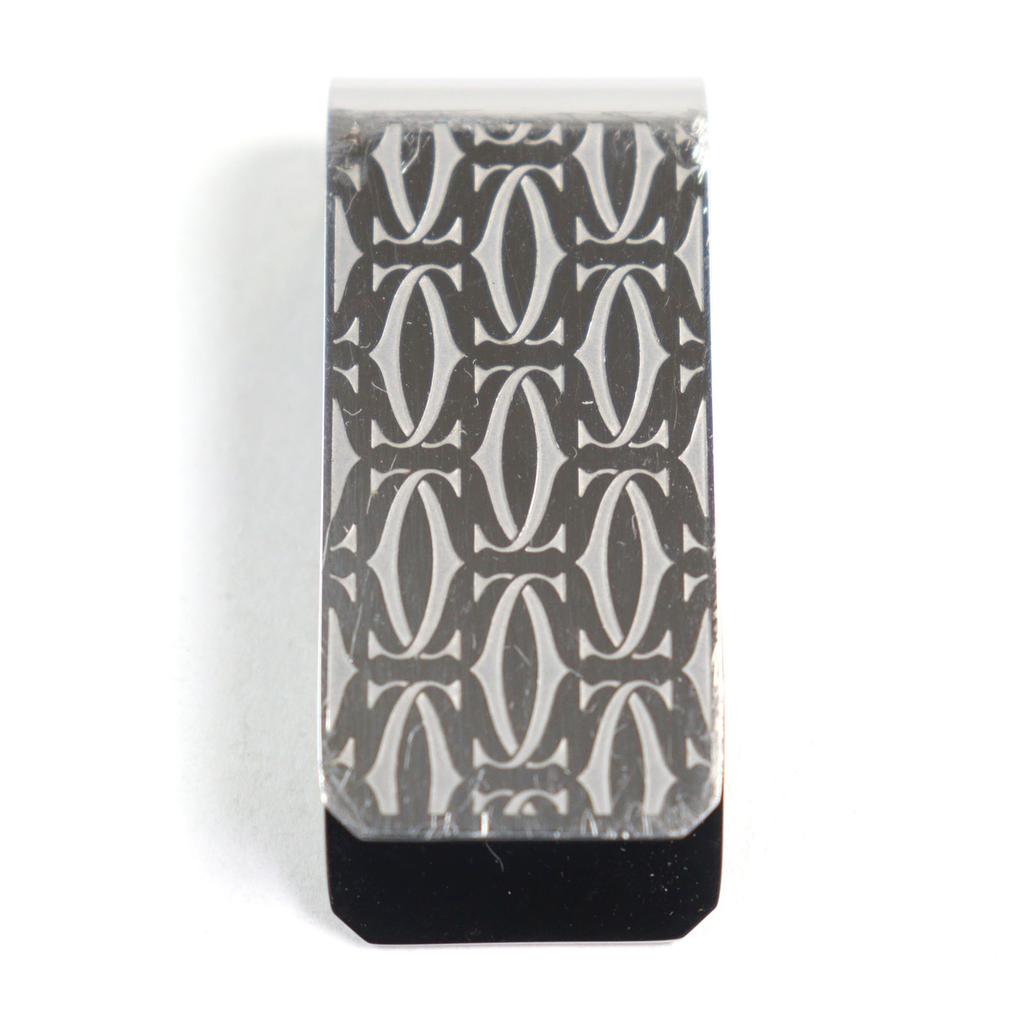 Very Good Cartier Money clip C de Cartier Decor Logo engraved Silver mens Used