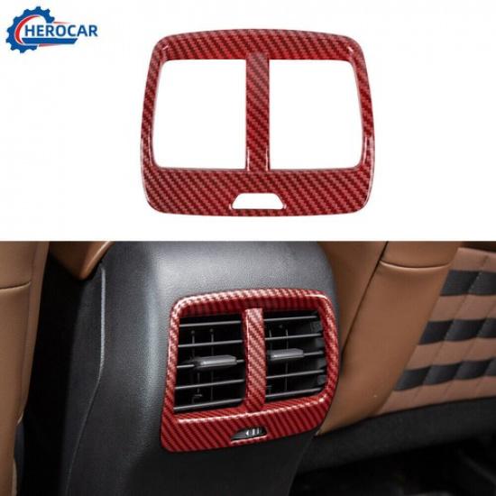 Car Rear Air Conditioner AC Vent Cover For Bronco Sport -23 Red Carbon Fiber