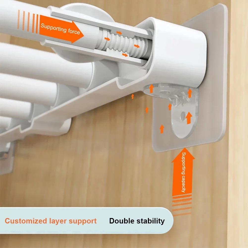 4Pcs/set Non-perforated Wardrobe Partitions Fixed and Used for Seamless Fixing of Partitions and Hooks Load-bearing Paste