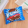 Dog Squeaky Plush Toy Realistic Chip Snack Bag Creative Chew Toy for Pet Interactive Play