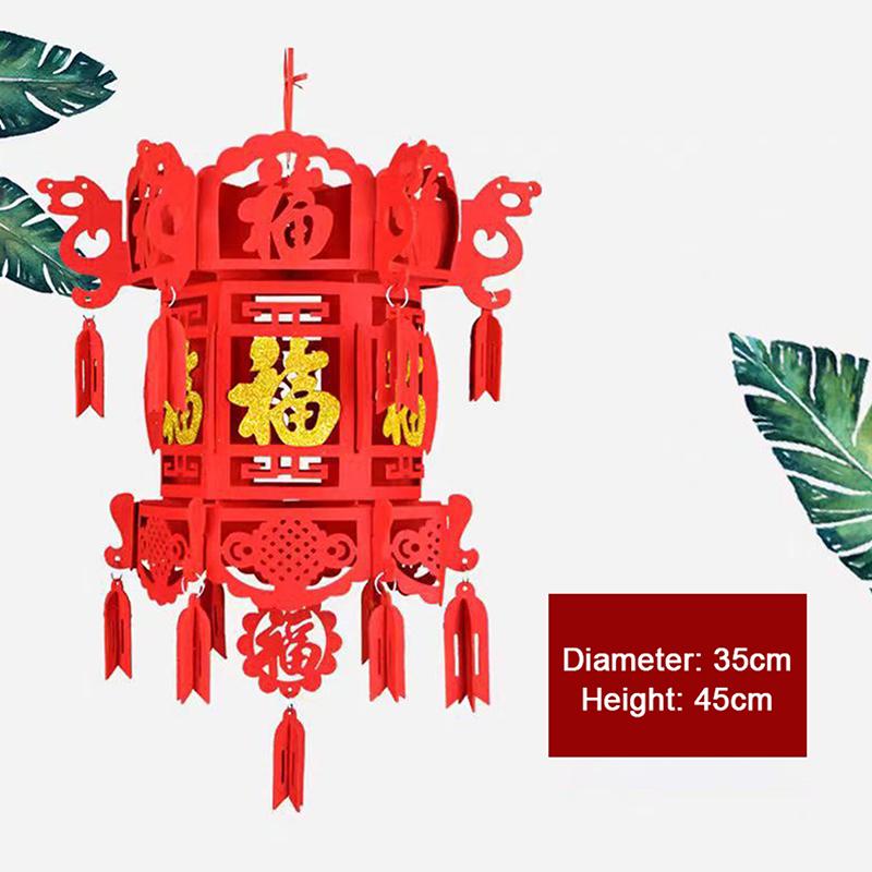 Čínské červené papírové lucerny Festivalové dekorace Oslavné potřeby Vodotěsné Různé velikosti Pro Rok
