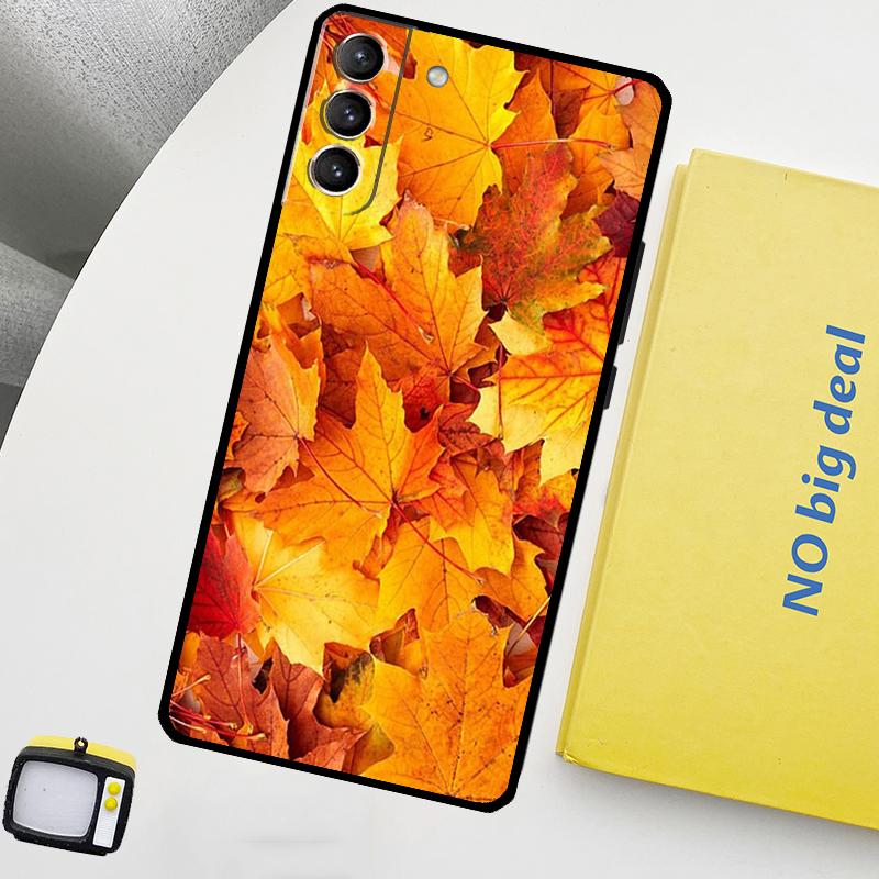 Autumn Leaves Phone Case For Samsung Galaxy S24 Ultra S20 S21 S22 S23 Plus S9 S10 S24 FE S25 Ultra Cover