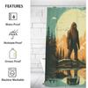 TropicalLife Bigfoot Funny Shower Curtain, Unique Cool Cloth Sasquatch Shower Curtain Set with 12 Hooks for Bathroom Decor Accessories Bathtub