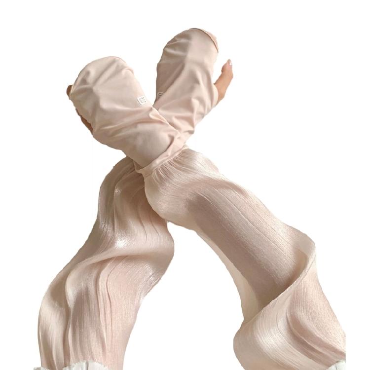 Thin Ice Silk Arm Sleeves Elastic Cuffs Lightweight Comfort For Extended Wear In Warm Climates