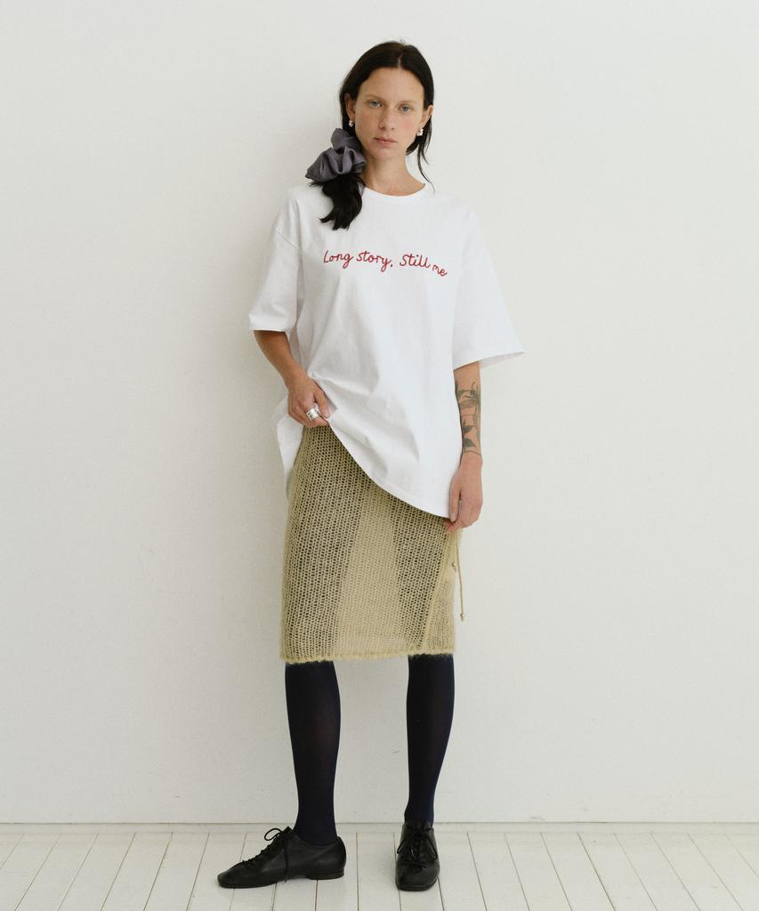 Yulago Mohair Wool Knit Skirt