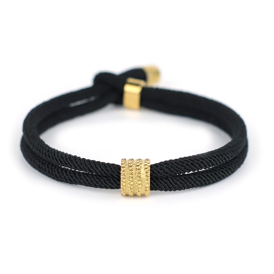 Noter Einzigartiges Schnurarmband für Herren Edelstahlschließe Charm Armband A-Qualität 4 mm Mailänder Faden Stoffarmband Pulseria Homme