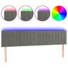 VidaXL Tête de Lit à LED Meuble de Chambre à Coucher Accessoire de Lit Double Tête de Cadre de Lit Intérieur Gris Clair 3121904