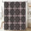 Modern Geometric Shower Curtain Fabric Waterproof Decorative Bathroom Accessories With Rod Set Black Pink (L)