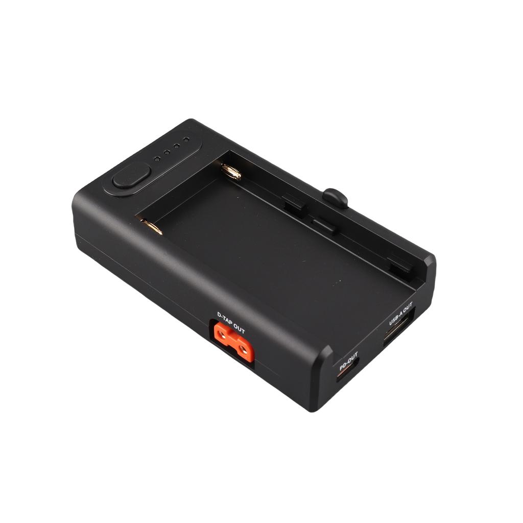   NP-F Battery   with 21W Type-C PD Input USB-A/ D-tap/ Type-C PD Outputs 1/4 Inch Screw Hole Multi-use Powering Adapter Fast Charging Repl