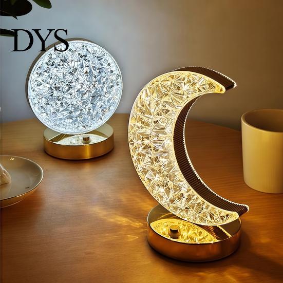 Valentine Day Present Bedside Night Light for Bedroom, USB Rechargeable Desk Lamp with 3 Star Moon Cube Colors, Decorative Dimmable Atmosphere Light,