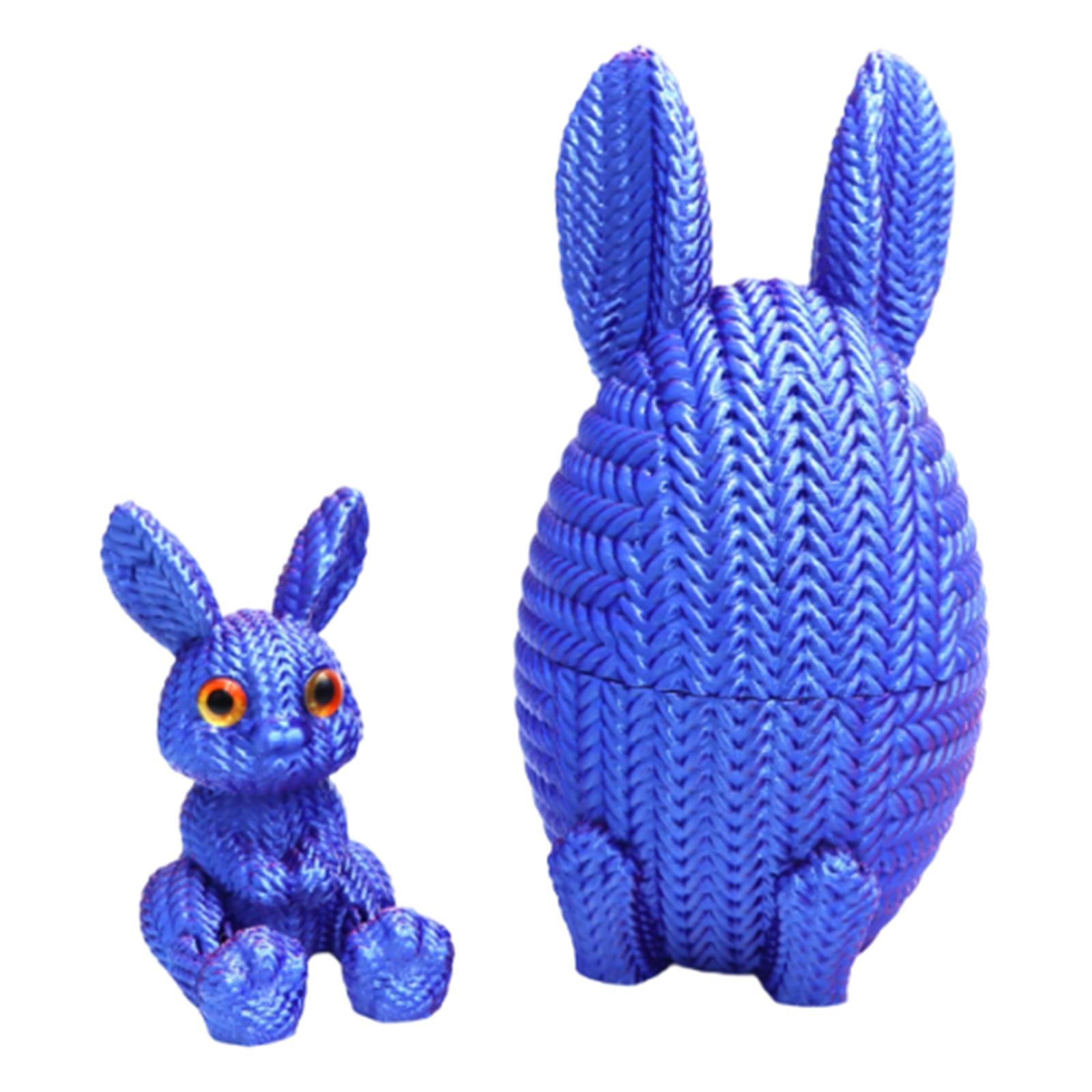 3D Printed Movable Easter Bunny Egg Toy, Creative Gift, Bunny Egg Ornament
