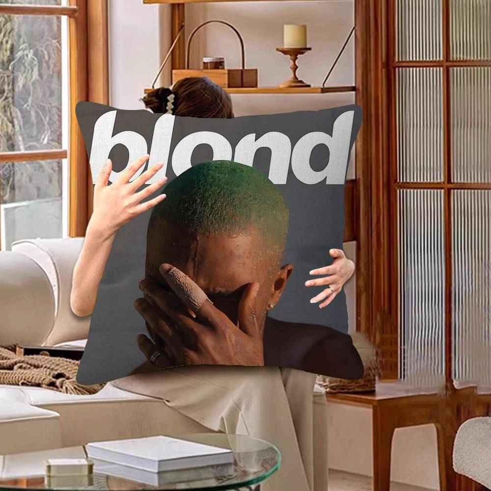 Classic Singer F-Frank O-Ocean B-Blond Office Cushion Pillowcase Car Cushion Cover45X45CM Lumbar Pillowcase Sofa Pillowcover 12x12Inch