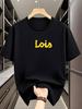 Navy Blue T-shirt - Bold Lois Print Tee