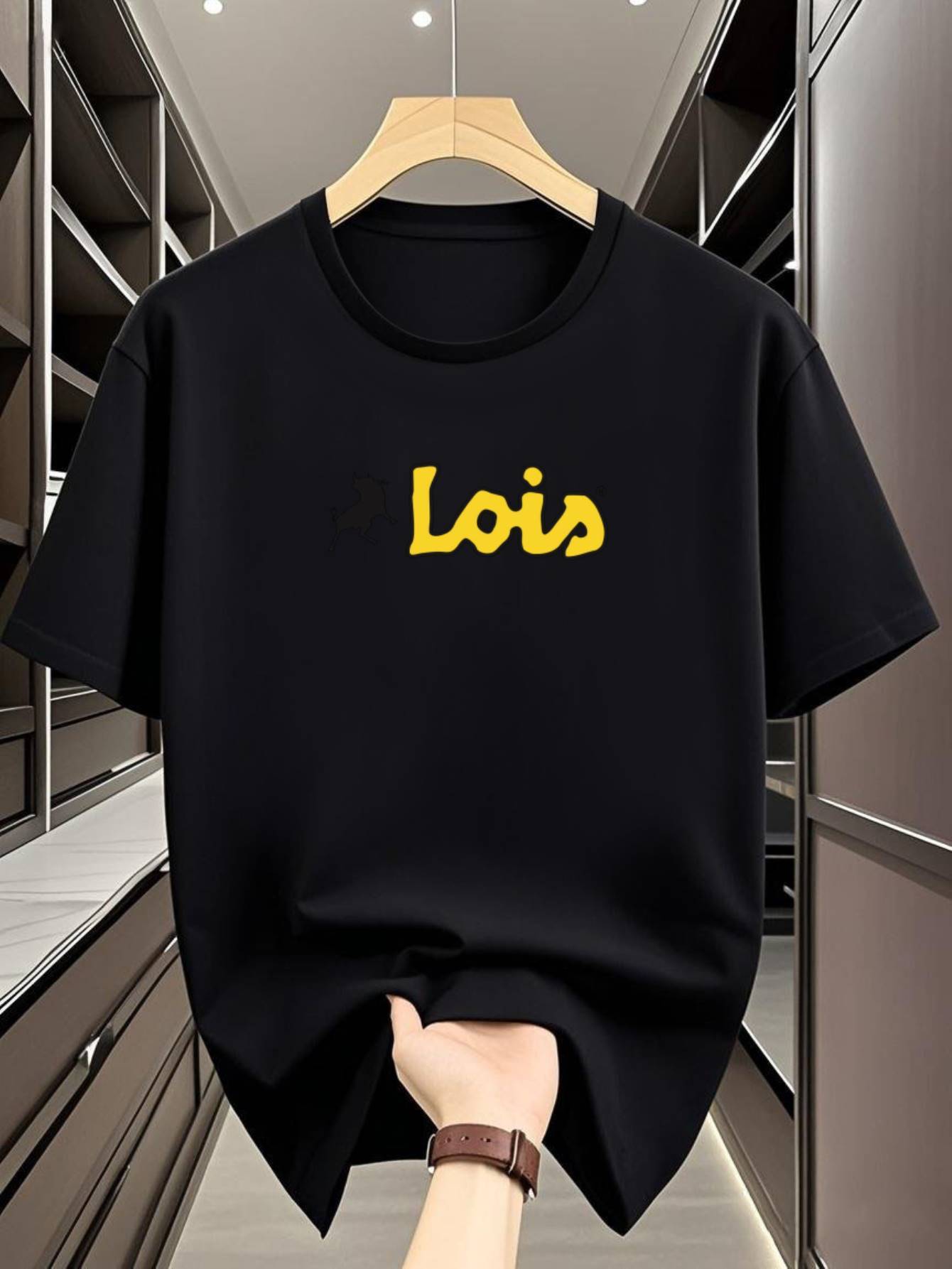 Navy Blue T-shirt - Bold Lois Print Tee XL
