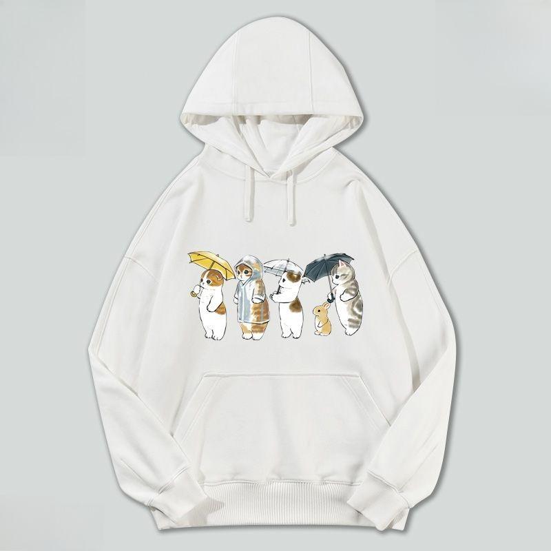 Американский забавный пародийный принт кошки-социального работника, новинка осени, унисекс, детская теплая свободная спортивная толстовка-куртка большого размера S