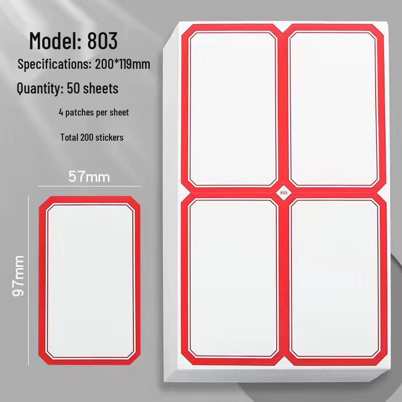 Self-Adhesive Classification and Identification Paper Stickers