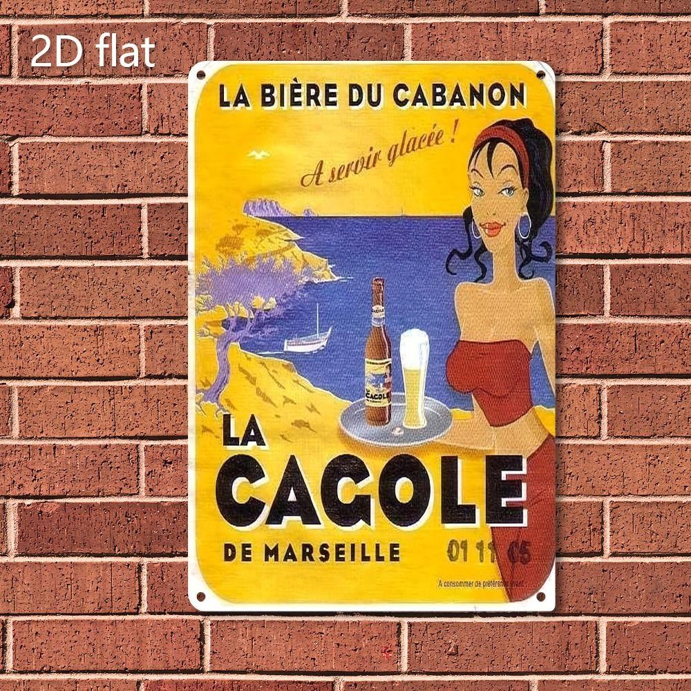Vintage Art Nouveau Woman Tin Sign Retro Metal Panel Home Bar Cafe Decor