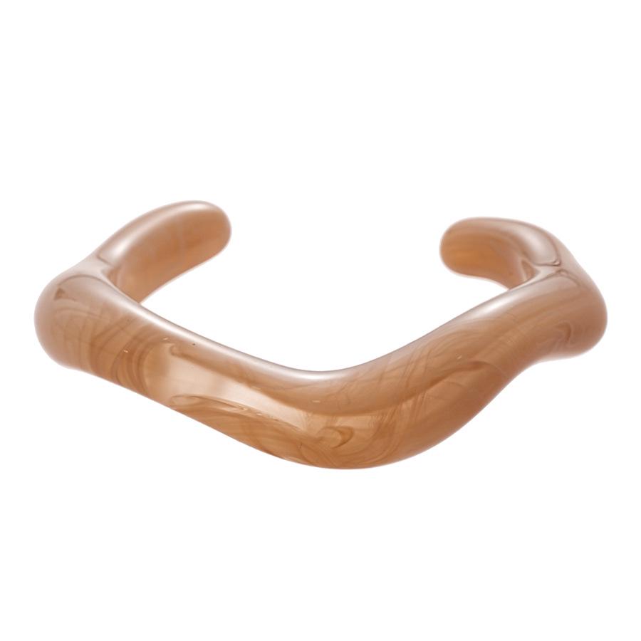 Europäischer & Amerikanischer Acryl Verwischter Geometrischer Kreis Offener Armreif - Vintage, High-End Schmuck für Frauen