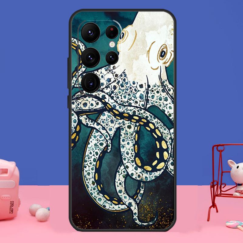 

Чехол с изображением морского осьминога и океана для Samsung Galaxy S24 Ultra S23 S22 S21 S20 FE Note 20 S8 S9 S10 Note 10 Plus Note 20 Ultra