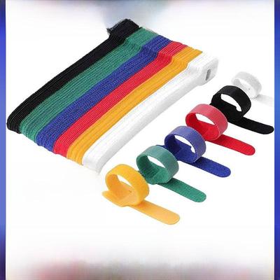 Bridă de cablu autoadezivă cu velcro, spate în spate, pentru gestionarea cablurilor