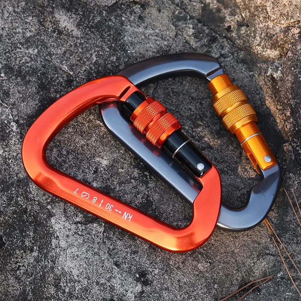 High-strength Aluminum Alloy 30KN Carabiner Clip Outdoor Safety Buckle Hook For Camping Advanture.