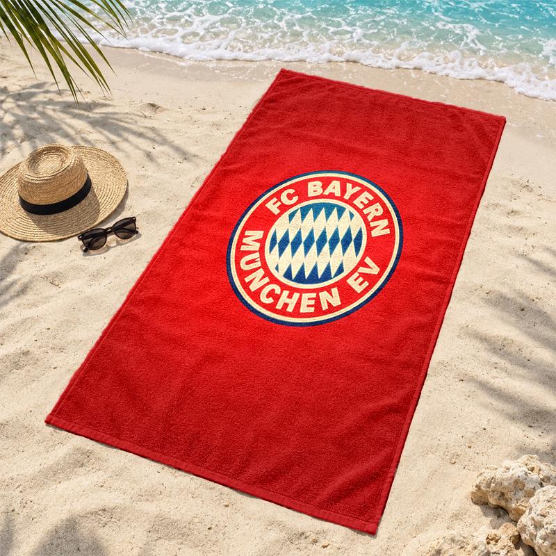 FC Bayern Münih Mikrofiber Plaj Havlusu Hızlı Kuruyan Kum Tutmaz Hafif Seyahat Yüzme Kamp İçin Plaj Havluları