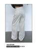 2025 Autumn/Winter Women's Off-White High-Waisted Retro Wide-Leg Jeans: Loose, Slimming, Floor-Length Straight-Leg Trousers.