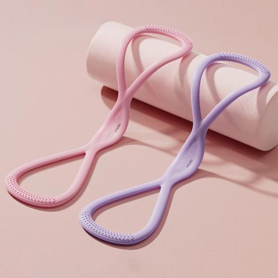 Figure 8 Fitness Resistance Band Anti-slip Silicone 15/25/35Lbs Men Women Arm Shoulder Stretch Strength Training Exercise Elastic Strap Tension Rope