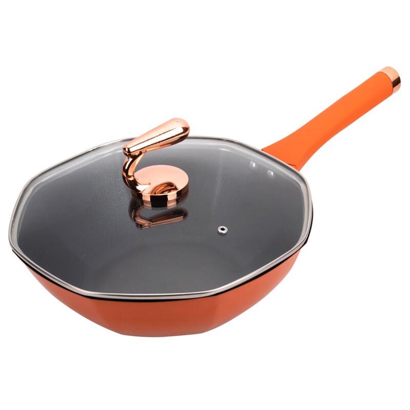 Octagonal Maifan Stone Non-Stick Wok