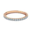 Blue Topaz Eternity Band Ring -925 Sterling Silver Rose Gold Vermeil