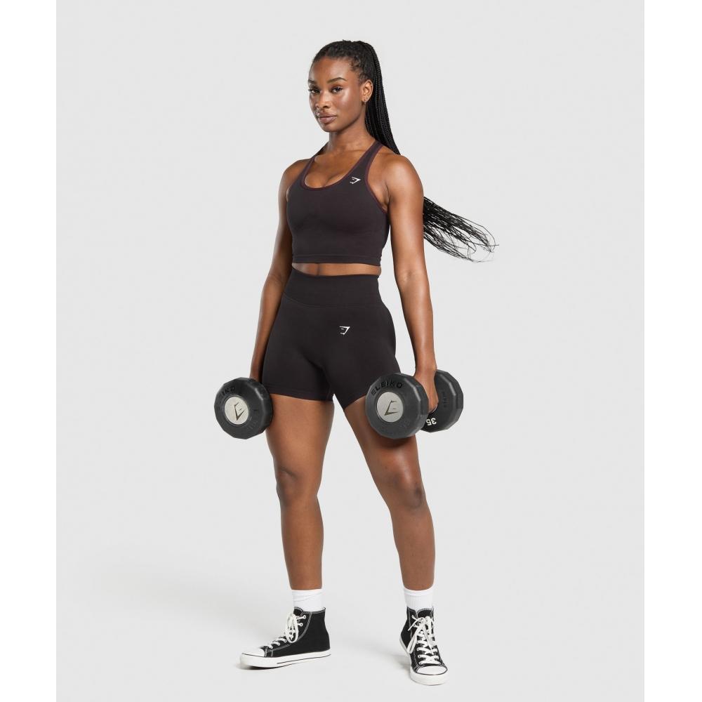 Gymshark Lift Seamless Midi Tank With Shelf Depth Purple Black Marl B2c9q Pb1l