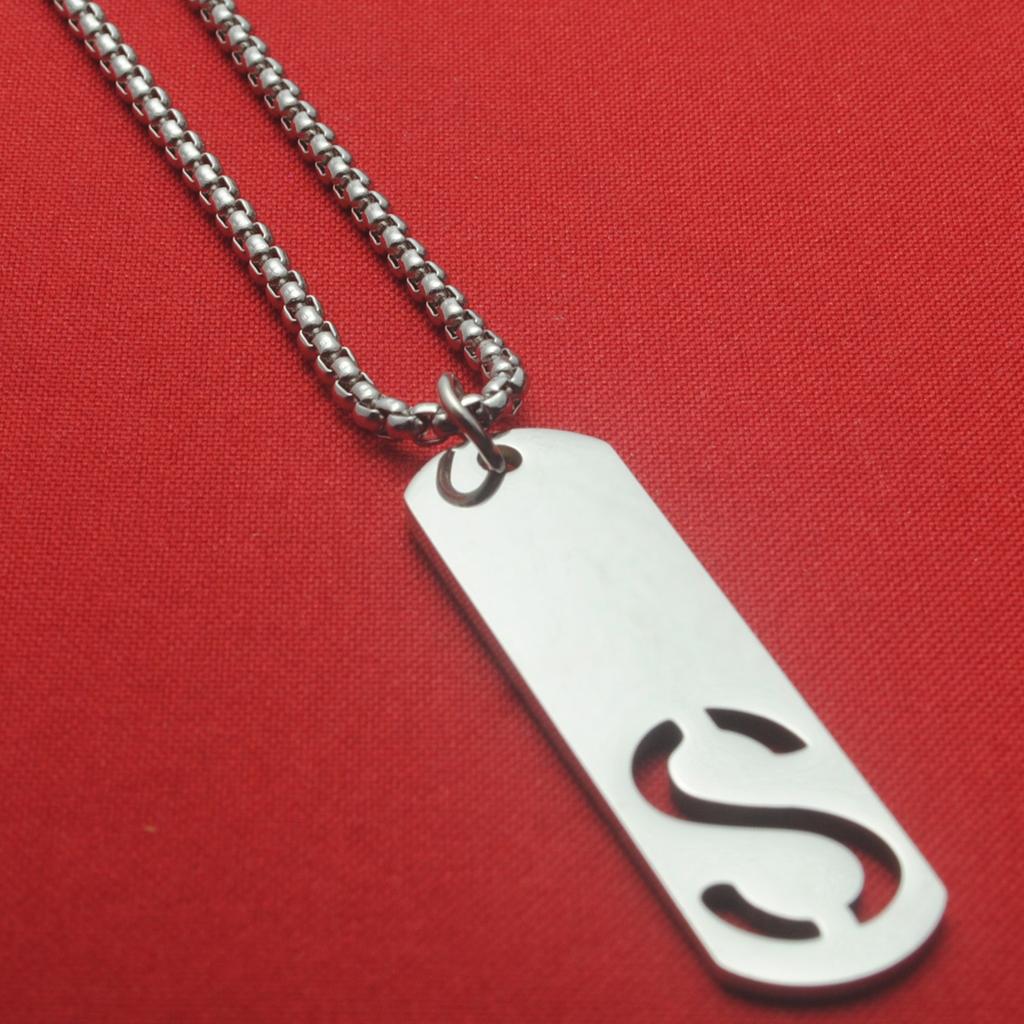Titanium Steel English Letter Pendant Stainless Steel Unisex Versatile Fashion Accessories Couple Jewelry Necklace