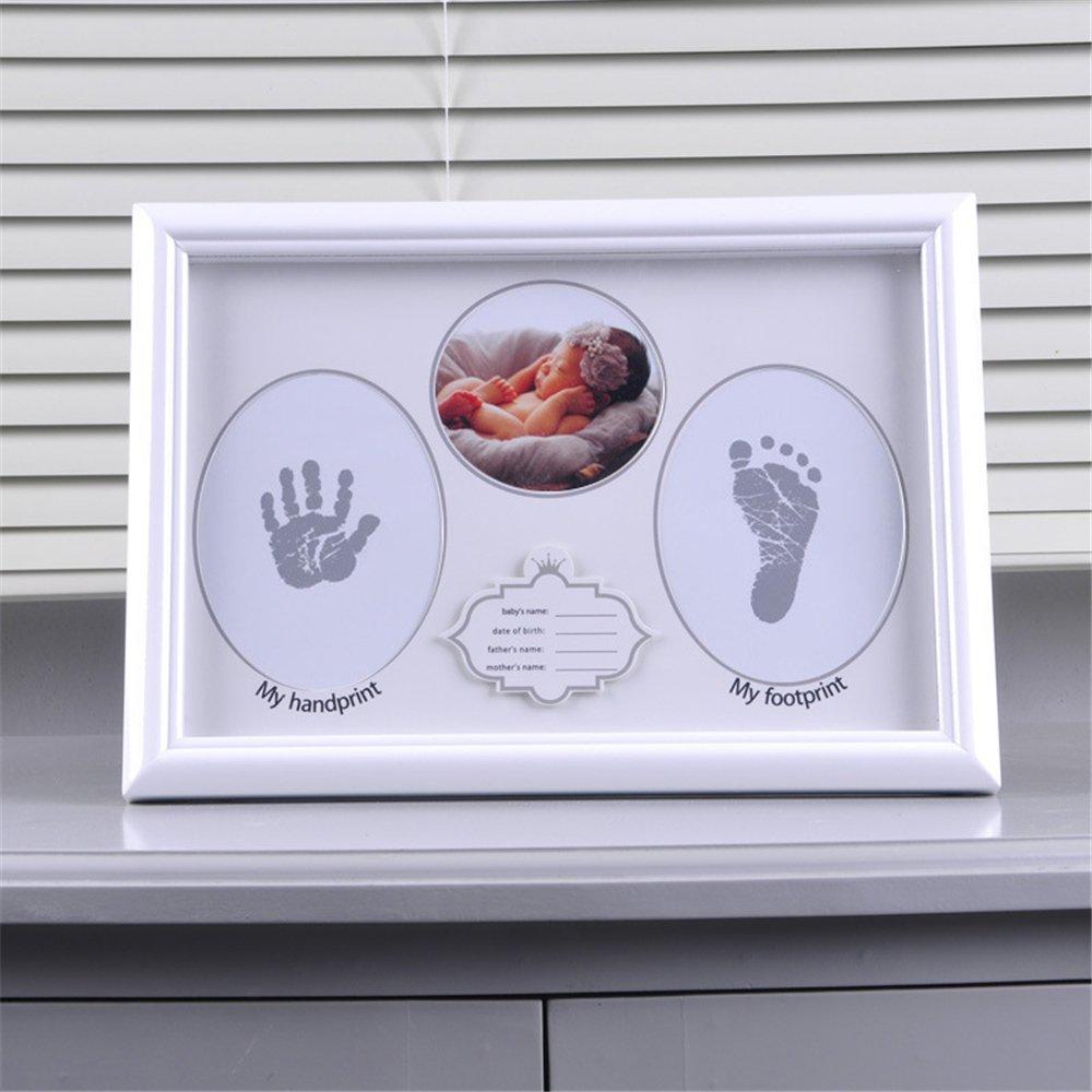 

Pure Vie Baby Photo Keeps Your Feet Baby and Perfect for Baby Shower Baby Shower Baby Handprint Tabletop or Hanging Photo Wooden 31 x 22 cm Frame,