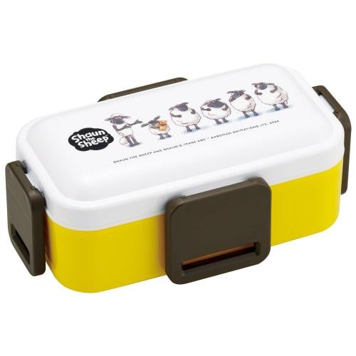 Skater Bento Box 2 Tiers 600ml for Women Antibacterial Fluffy Dome Lid Made In Japan Shaun the Sheep PFLW4AG