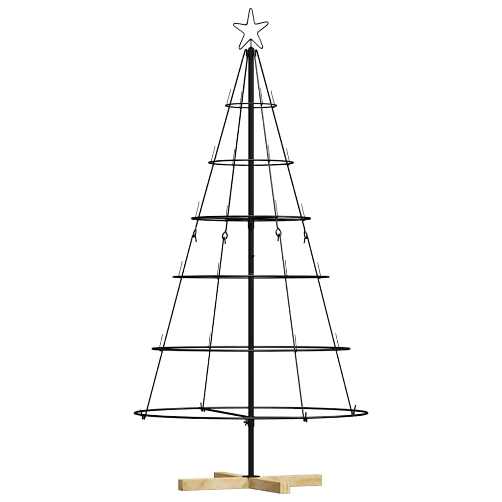 Christmas Decoration with Stand Black 154 cm Steel