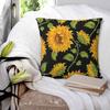 Sunflower Square Pillowcase Pillow Cover Polyester Cushion Zip Decorative Comfort Throw Pillow for Home Sofa