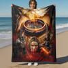 1pc One Ring, Fire, Dark Creatures  - Throw Blanket, Soft, Flannel Blankets, Living Room,  All Seasons Use-1021008