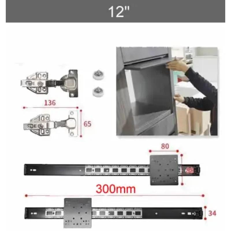 Cerniera a ribalta per anta di armadio con guida a estrazione nascosta per armadio a soffietto TV Cabinet Swing