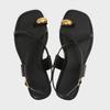 Fashion Metal Buckle Decoration Over Toe Flat Sandals Women Fashion Ankle Strap GLADIATOR Sandals Luxury Designer Summer Beach Slippers