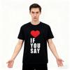 2026 Christmas Hot Selling New Love If You Believe in Romance Retro Mens and Womens Harajuku Tshirt Neutral Casual Tshirt