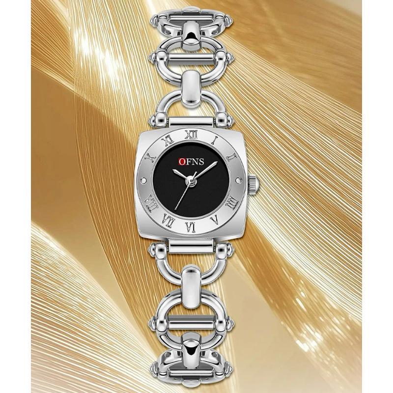 Fashion Rectangle Women Watches Ladies Stainless Steel Strap Waterproof Quartz Wristwatches Reloj Mujer