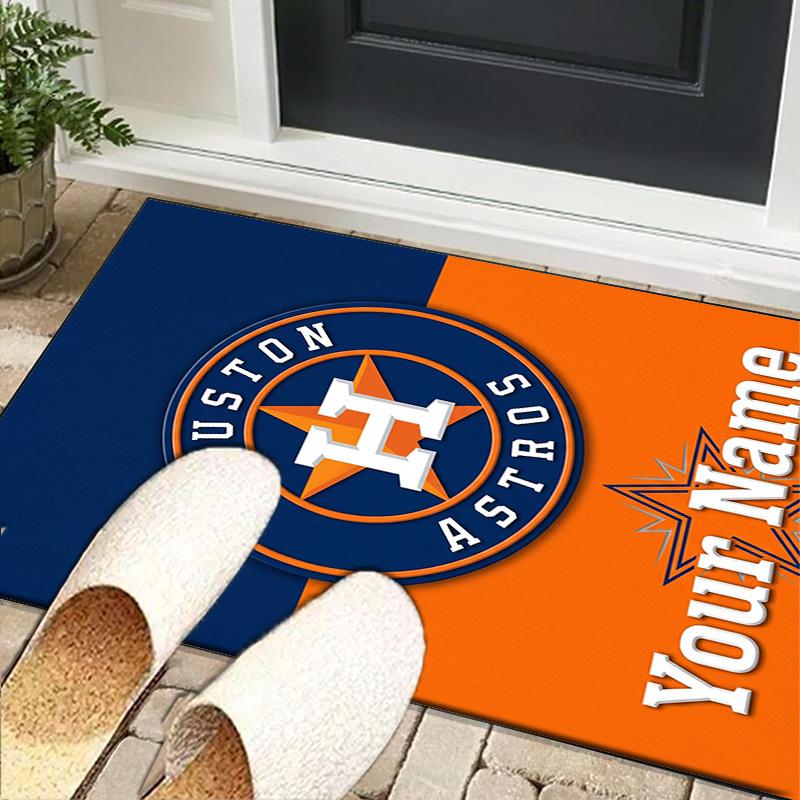 Custom NameHouston Basketball Graffiti Carpet, Indoor Rug, Chair Rug, Living Rooms, Doormat Made From Polyester Home Decor Birthday Christmas Gifts
